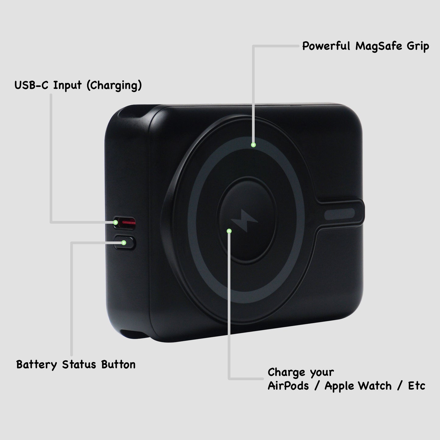 Flask 10,000mAh Wireless Power Bank with MagSafe